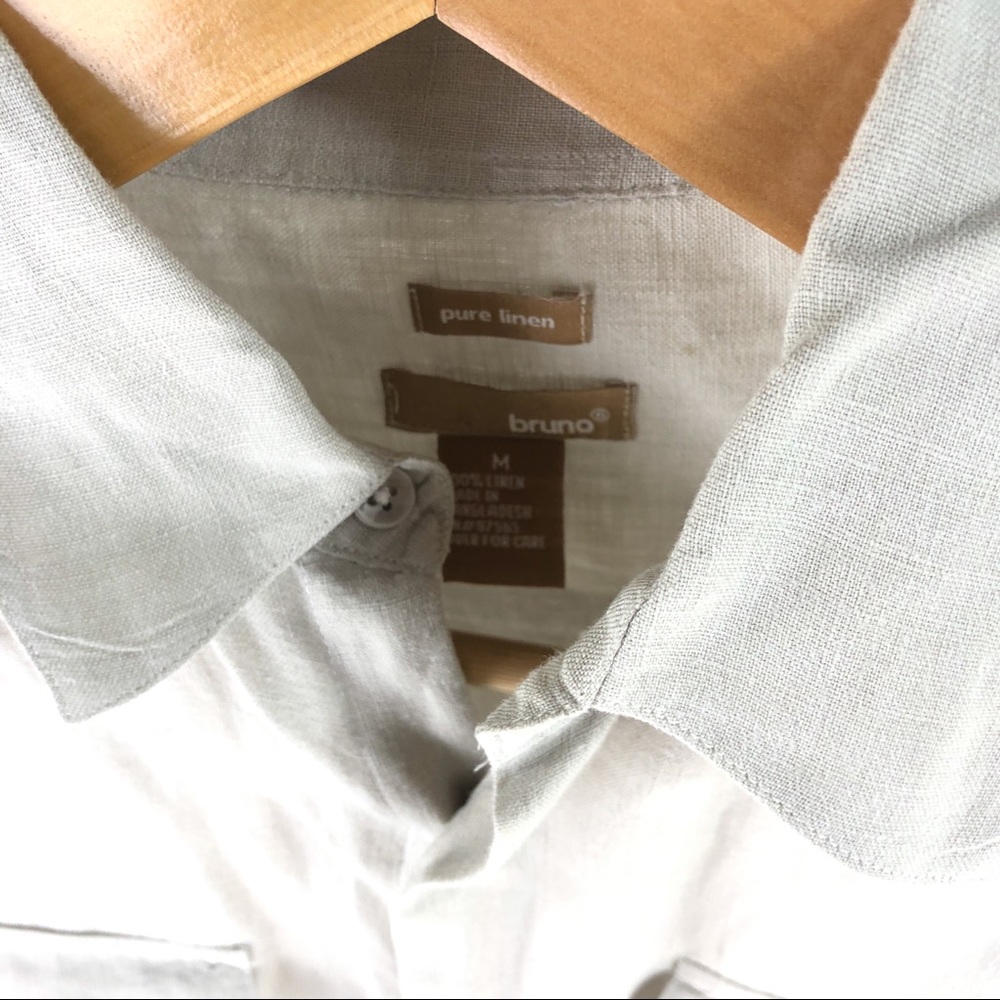 Linen Short Sleeve Button - Picture 3 of 4